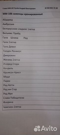 Саженцы яблони м 9 и мм 106 зимних и летних сортов