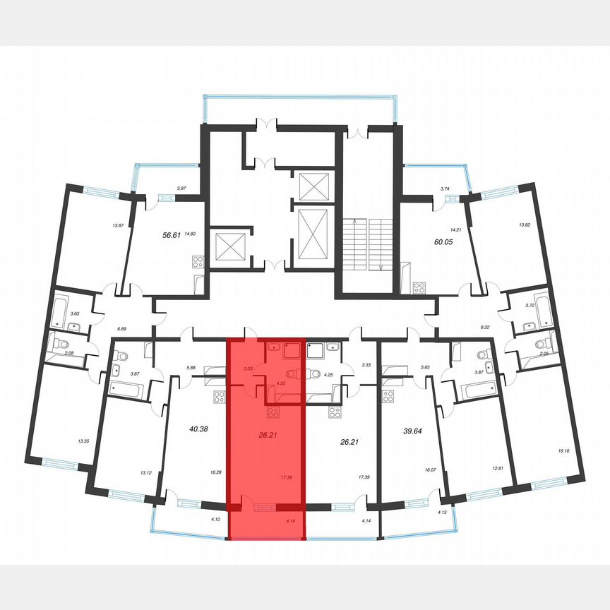 Квартира-студия, 29,1 м², 13/22 эт.