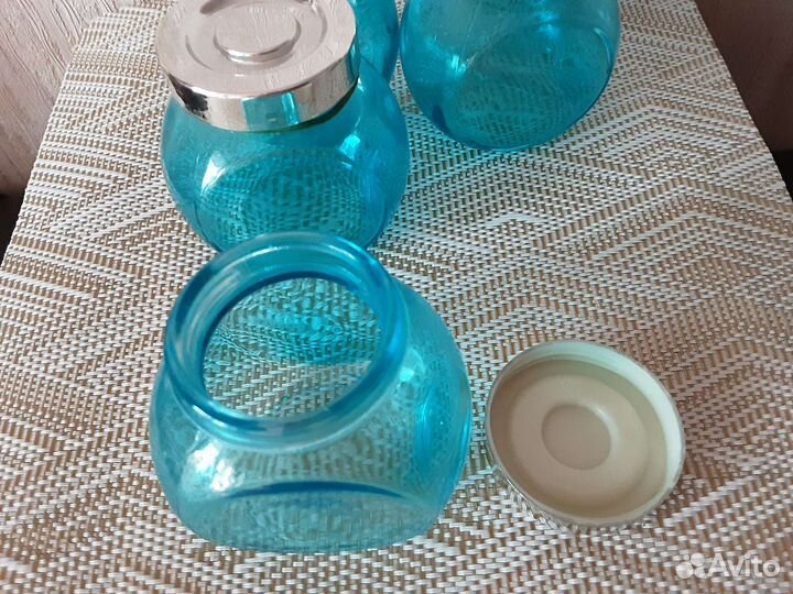 Набор стеклянных баночек для специй