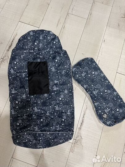 Зимний конверт с муфтой