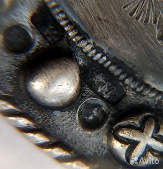 Брошь винтажная серебро клеймо звезда 875