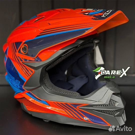 Шлем kioshi Holeshot801 orange кроссовый размер XL