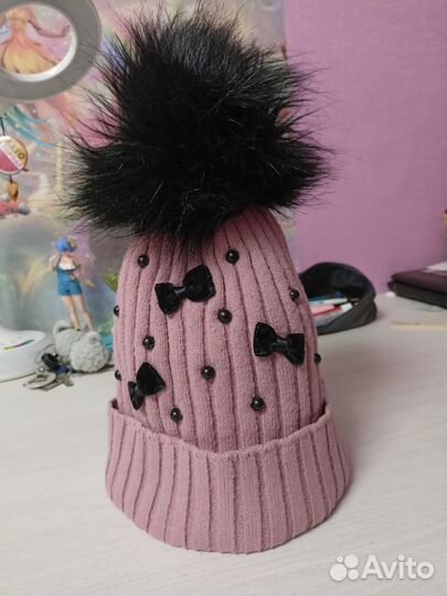 Шапка для девочки 7-10 лет