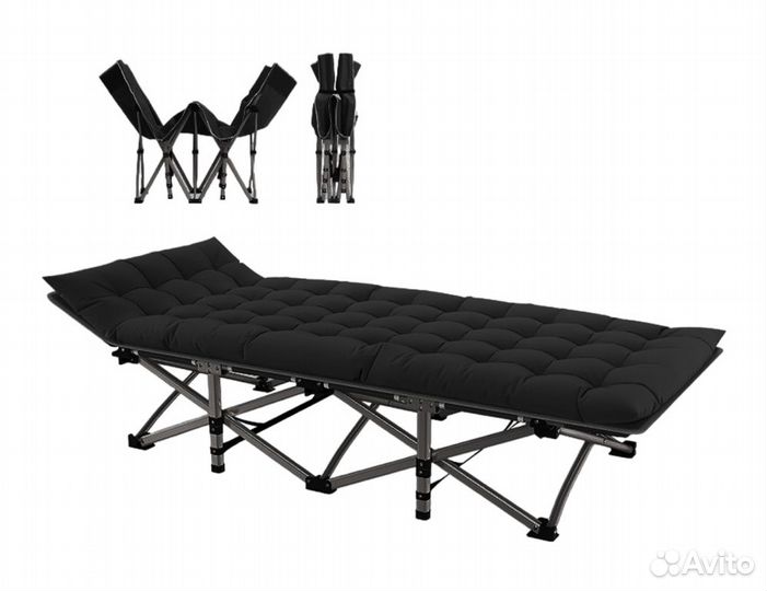 Раскладушка-кровать с матрасом туристическая