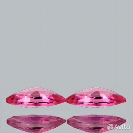 Сапфир натуральный 0,56Ct 6х3мм 2шт VVS Цейлон