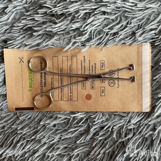 Трубчатый зажим для септума короткий 160мм