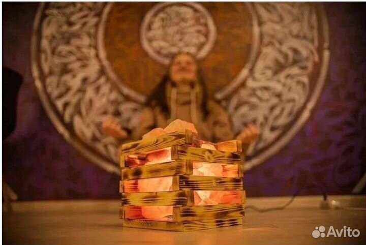 Солевая настольная лампа увлажнитель воздуха