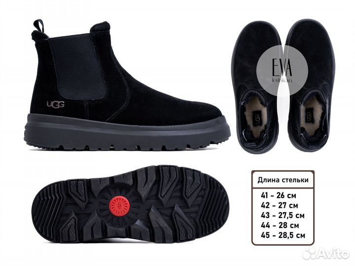 Мужские челси угги UGG Chelsea Burleigh Black