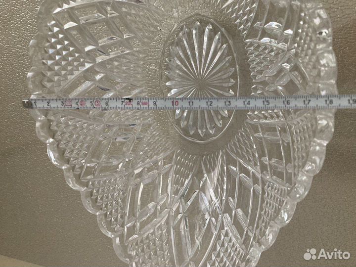 Хрустальная ладья СССР, 28 см х 18,5 см