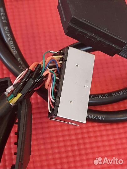 Кабель scart - scart и RCA (1 м)