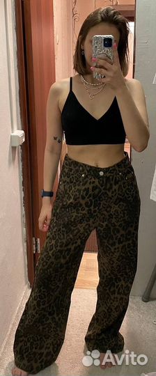 Леопардовые джинсы