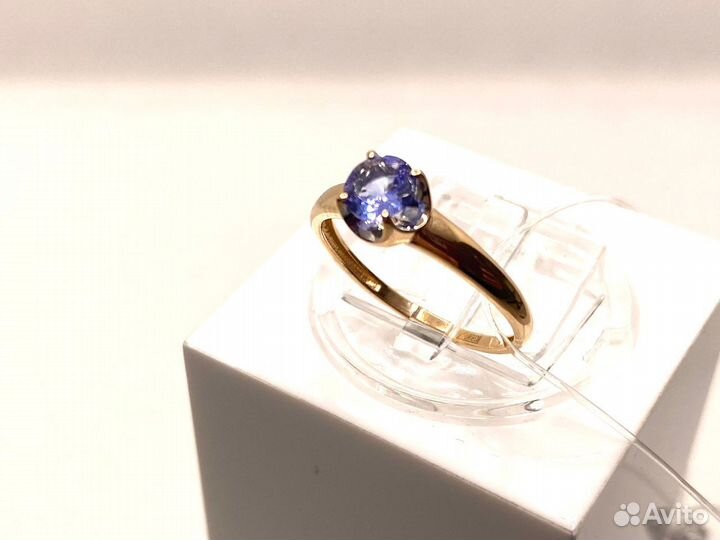 Золотое кольцо с танзанитом 585 (мол)