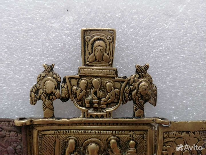 Икона(складень) редкая Николай Можайский 18-19вв