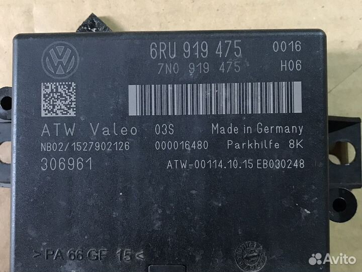 Блок парктроников vw polo sedan