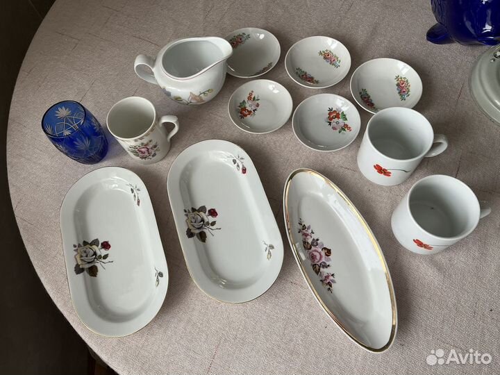 Остатки посуды от сервизов СССР, Гдр, Польша