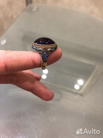 Кольцо Винтаж Эмаль