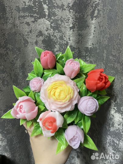Букет цветов из мыла