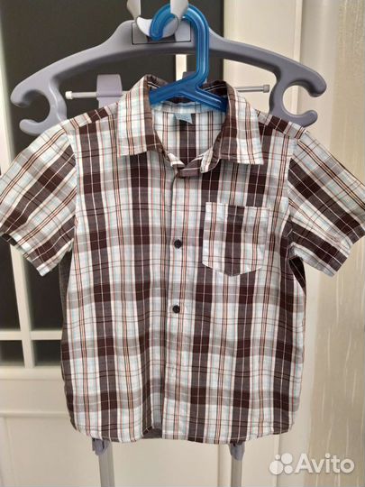 Рубашка в клетку 2шт.Gloria Jeans р. 110см