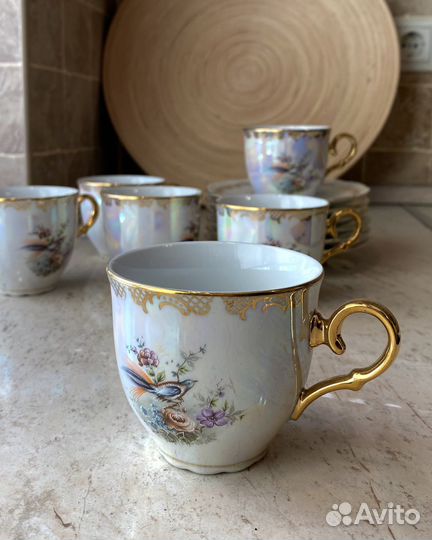 Чайный сервиз на 6 персон, фарфор
