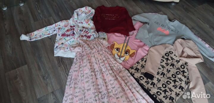 Вещи пакетом на девочку 128 134 140