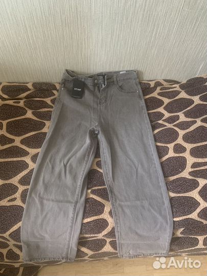 Джинсы star серые, размер L