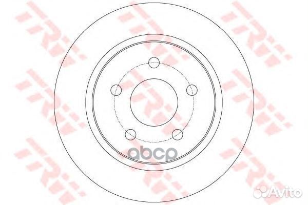 Торм.диск зад.271x9mm 5 отв. DF6139 TRW