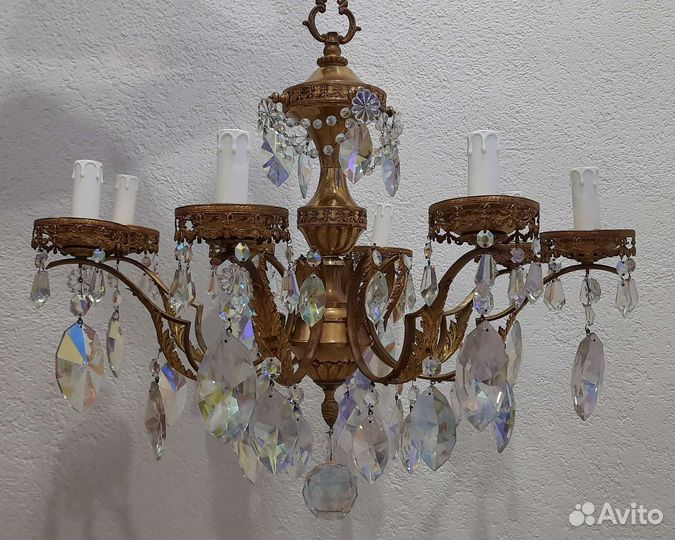 10шт.Антикварная бронзовая люстра старинная люстра