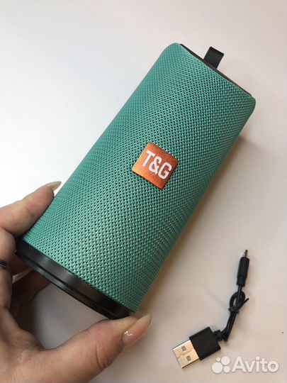 Колонка блютуз tg113 бирюзовая