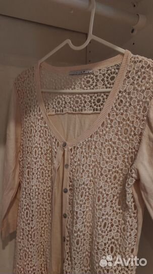 Кардиган lime с кружевом кроше