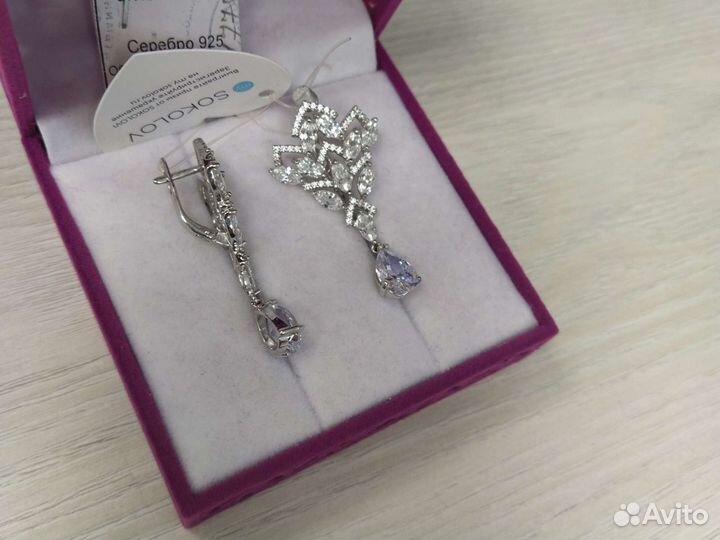 Серьги серебро