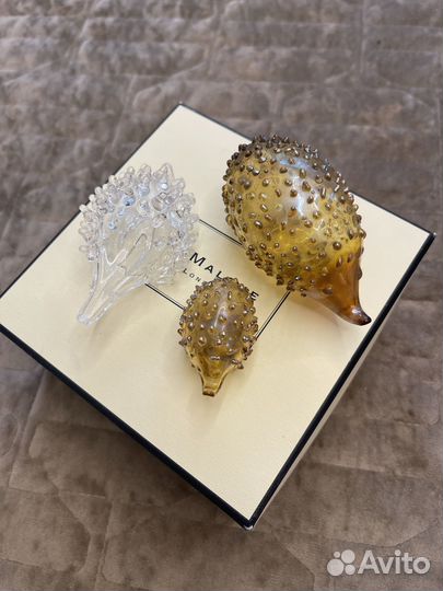 Игрушки ежики стеклянные