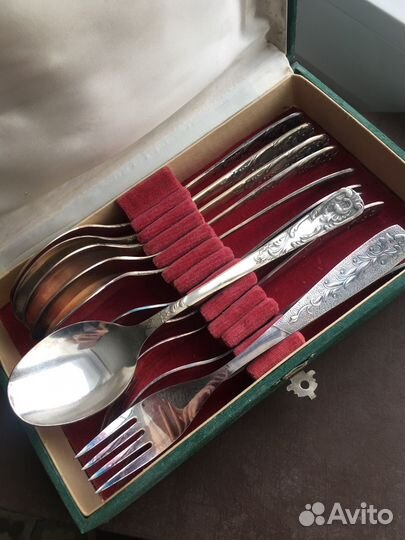 Набор столовых приборов СССР мельхиор