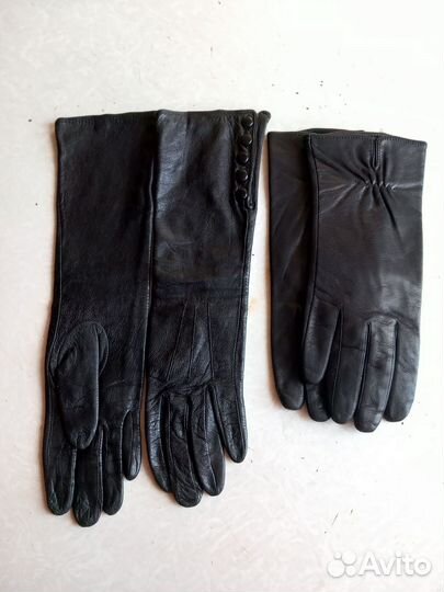 Перчатки женские кожаные новые 6,5