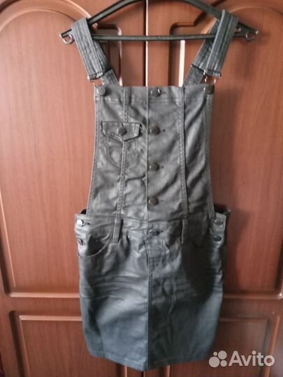 Джинсовый сарафан до 42р