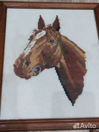 Вышитые картины Лошадки