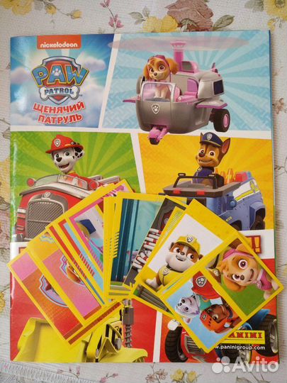 Paw Patrol 4 наклейки Panini продажа