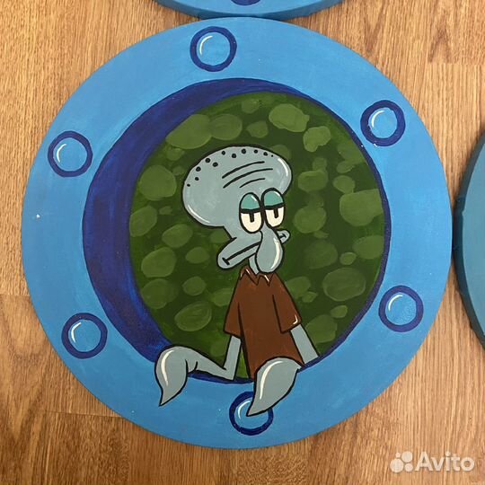 Картина «Спанч Боб» круглая Губка боб