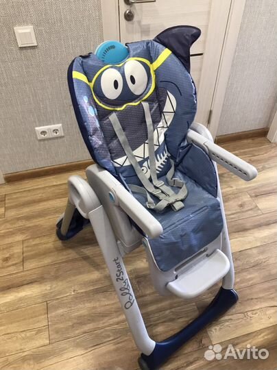 Стульчик для кормления chicco polly 2 start shark