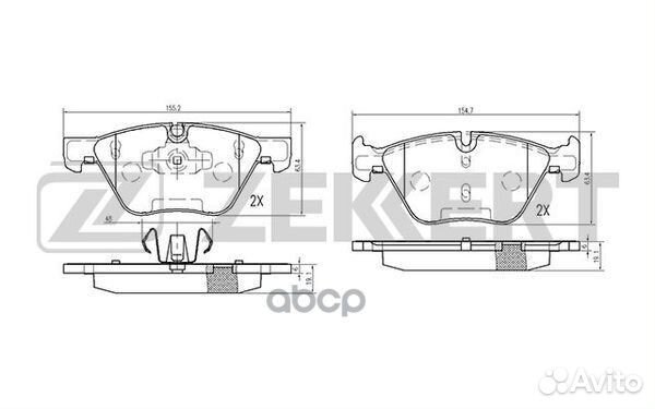 Колодки тормозные BS2139 Zekkert