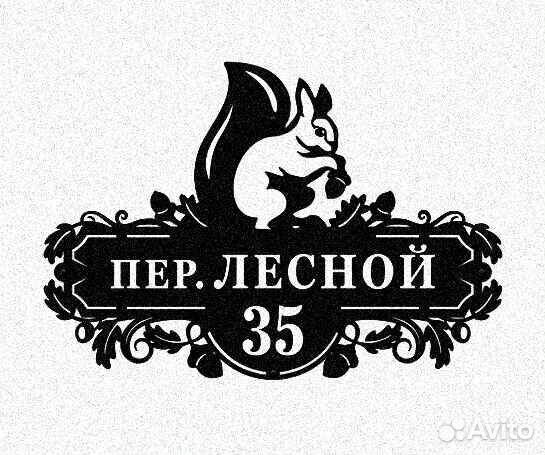 Адресная табличка из металла