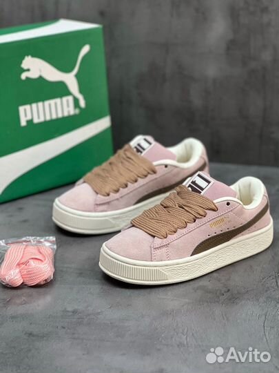 Кроссовки puma suede xl розовые