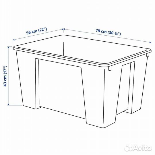 Контейнер для хранения с крышкой IKEA самла