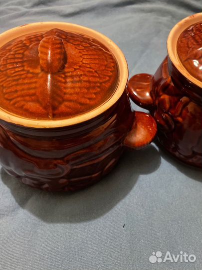 Глиняный горшок 2 штуки