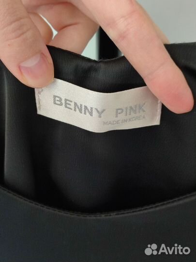 Платье комбинация чёрное m корея benny pink