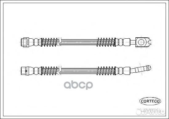Шланг тормозной 19035110 Corteco