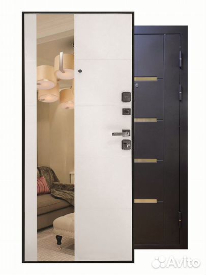 Дверь входная Эльбрус зеркало