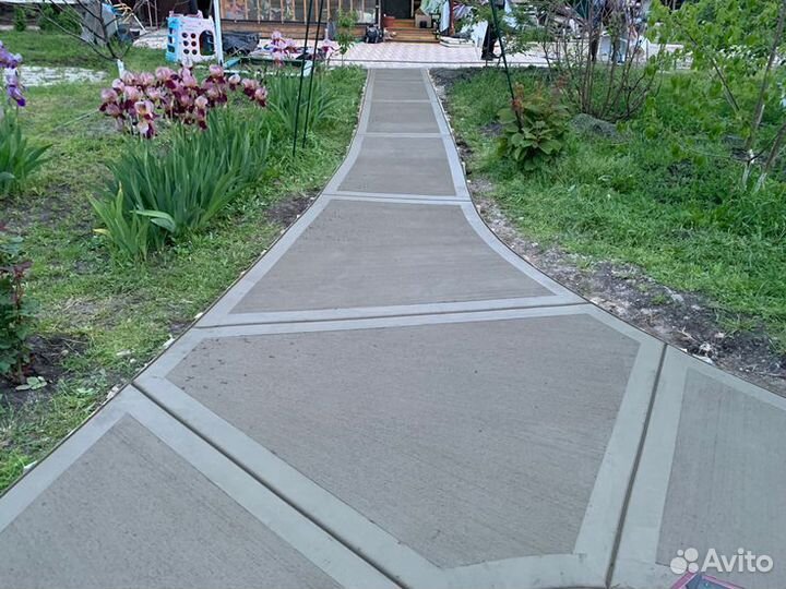 Брашированный Бетонирование Дорожки Стяжка двора