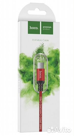 Кабель нейлоновый Hoco X14 USB 1.7A для Micro USB