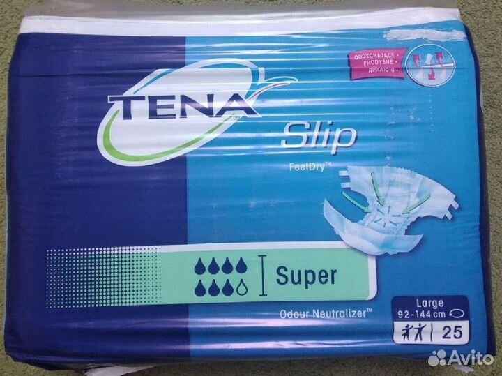 Памперсы для взрослых tena Slip Super, 92 - 144 cм