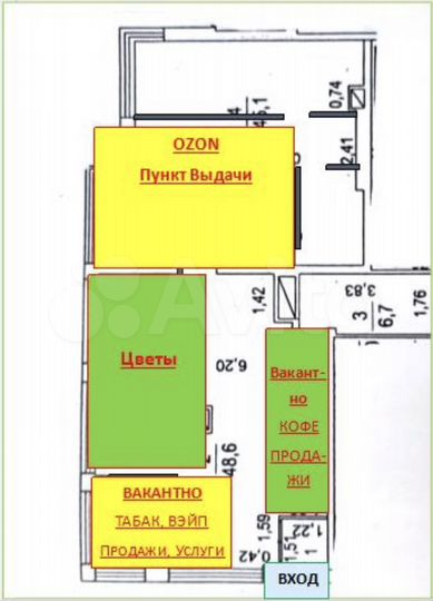 Торговая площадь, 12 м²